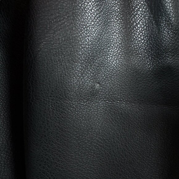 Rebecca Taylor RTR Faux Leather Buttoned Long Sleeve Romper Black Size 6 - Picture 10 of 13